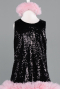 Abendkleid für Kinder Kurz Schwarz ABK2574