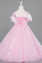 Brautkleid für Kinder Lang Satin Puder ABG182