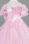 Brautkleid für Kinder Lang Satin Puder ABG182