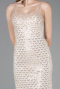 Abendkleid Lang Schuppig Beige ABU6039