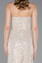Abendkleid Lang Schuppig Beige ABU6039