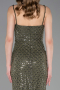 Abendkleid Lang Schuppig Khaki ABU6039