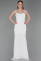 Standesamtkleid Lang Spitze Weiß ABU6040