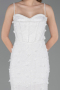 Standesamtkleid Lang Spitze Weiß ABU6040