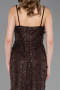 Standesamtkleid Lang Spitze Braun ABU6040