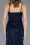 Standesamtkleid Lang Spitze Marineblau ABU6040