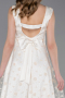 Abendkleid Midi Schuppig Weiß ABK2602