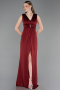 Abschlusskleid Lang Weinrot ABU6043