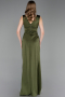 Abschlusskleid Lang Khaki ABU6043