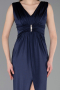 Abschlusskleid Lang Marineblau ABU6043