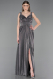 Abschlusskleid Lang Anthrazit ABU6045