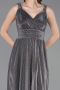 Abschlusskleid Lang Anthrazit ABU6045