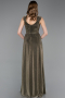 Khaki Abschlusskleid Lang ABU6045