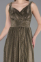 Khaki Abschlusskleid Lang ABU6045