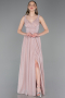 Abschlusskleid Lang Puder ABU6045