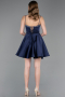 Partykleid Kurz Satin Marineblau ABK2603