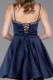Partykleid Kurz Satin Marineblau ABK2603