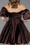 Partykleid Kurz Satin Braun ABK2605