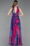 Abendkleid Lang Fuchsie ABU6048
