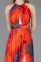 Abendkleid Lang Orange ABU6048