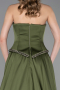 Khaki Abendkleid Satin Lang ABU5684