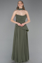 Khaki Abschlusskleid Chiffon Lang ABU5763