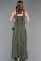 Khaki Abschlusskleid Chiffon Lang ABU5763
