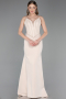 Beige Abendkleid Lang ABU5568