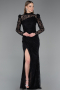 Abendkleid Lang Spitze Schwarz ABU6050