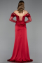 Weinrot Abendkleid Satin Lang ABU5829