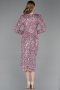 Puder Partykleid Schuppig Midi ABK2543