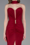 Abschlusskleid Lang Weinrot ABU6051