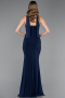 Abschlusskleid Lang Marineblau ABU6051