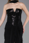 Abendkleid Lang Chiffon Schwarz ABU6055