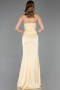 Abschlusskleid Lang Satin Gelb ABU6061