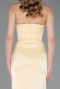 Abschlusskleid Lang Satin Gelb ABU6061