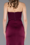 Abschlusskleid Lang Satin Kirschrot ABU6061