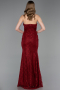 Abendkleid Lang Spitze Weinrot ABU6050