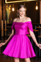 Partykleid Kurz Fuchsie ABK2604