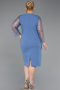 Indigo Abendkleid İn Übergröße Midi ABK2417