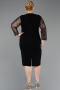Abendkleid in Übergröße Midi Schwarz ABK2417