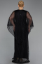 Abendkleid in Übergröße Lang Spitze Schwarz ABU6065