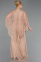 Abendkleid in Übergröße Lang Spitze Nerzbraun ABU6065