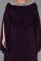 Abendkleid in Übergröße Lang Chiffon Violett dunkel ABU6068