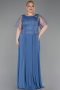 Indigo Kleider İn Großen Größen Chiffon Lang ABU5554