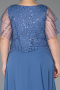 Indigo Kleider İn Großen Größen Chiffon Lang ABU5554