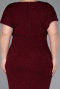 Abendkleid in Übergröße Midi Weinrot ABK2535