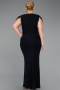 Abendkleid in Übergröße Lang Marineblau ABU5731