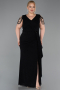 Abendkleid in Übergröße Lang Schwarz ABU5731