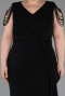 Abendkleid in Übergröße Lang Schwarz ABU5731